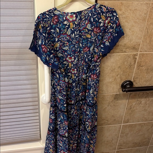 Johnny Was Demarne Bohemian Style tea length dress with short sleeves. Size M. - Picture 7 of 7